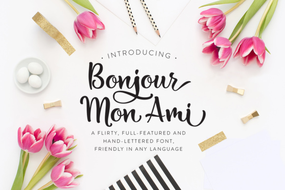 Bonjour Mon Ami Font for Elegant Digital Branding