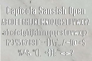 Capicola Sansish Open: A Bold Display Font for Digital Headlines