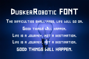 DuskerRobotic Font for Techno-Style Design Projects