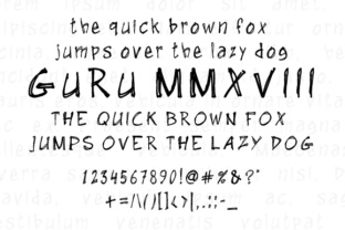 GuRu MMXVIII: A Playful Script Handwritten Font for Youthful Branding