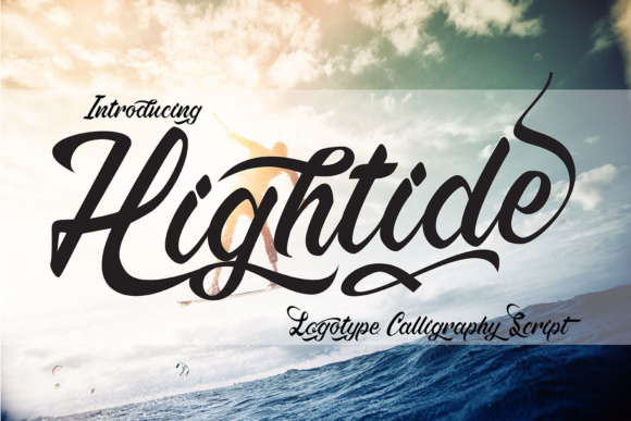Hightide Script Handwritten Font for Logo Treatments