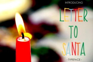 Letter to Santa Font for Handmade Holiday Projects