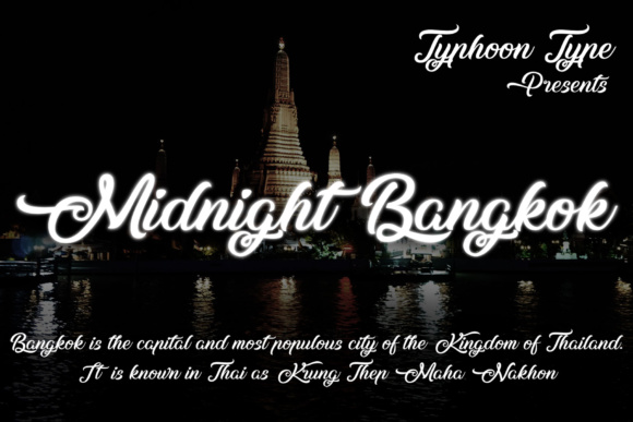 Midnight Bangkok Script Font for Elegant Branding