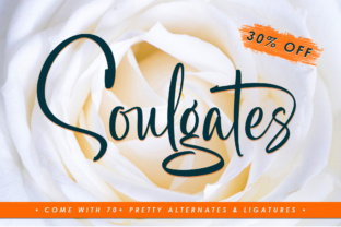 Soulgates: A Classy Brush Script Typeface for Small Business Branding