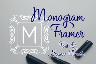 Square Monogram Framer: A Decorative Font for Thoughtful Editorial Moments