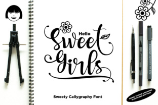 Sweet Girls Script Handwritten Font for Girly Crafts & Printables