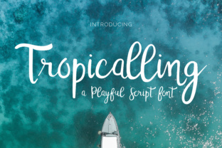 Tropicalling Font: A Playful Tropical Script for Editorial Design