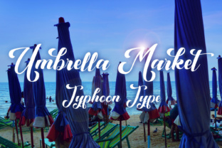 Umbrella Market: A Bold Script Handwritten Font for Scroll-Stopping Brand Content